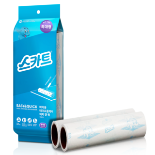 Scott 可麗舒 地板用黏塵滾筒 Easy & Quick 特大號補充包, 2個