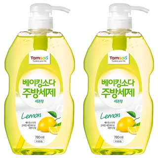 Tamsaa 小蘇打蔬果碗盤洗潔精 檸檬清香, 780ml, 2瓶