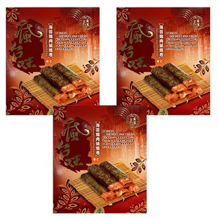 瘋台味 海苔豬肉紙燒卷 杏仁 迪化街名產 超薄肉紙, 60g, 3盒