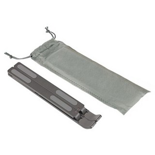 Tamsaa 高級摺疊鋁製筆電支架 6階段調整 附攜帶式收納袋, 1個, 鈦黑色