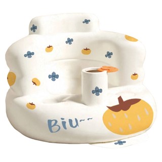 Vanibaby 寶寶充氣沙發, 圓弧大高靠背，舒適環繞, 60 x 54 x 38cm, 南瓜