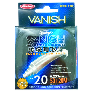 Berkley 貝克力 VANISH 專業碳纖隱形線 VNP1.5-15 70m, 透明, 1捲