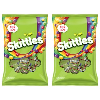 Skittles 彩虹糖 酸味彩虹糖, 2袋, 750g