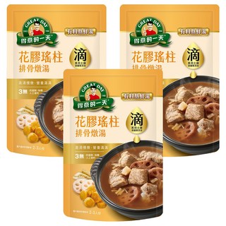 得意的一天 花膠瑤柱排骨燉湯, 3包, 700g