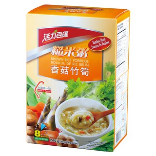 活力百匯 香菇竹筍糙米粥 240g (40g x 6包), 1盒