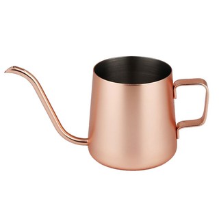 GOGO露 手沖咖啡壺 350ml 玫瑰金 304不鏽鋼 細口壺 掛耳咖啡 交換禮物, 1個