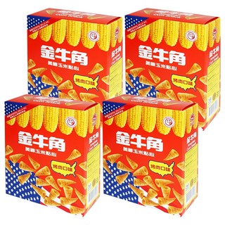 喜年來 小金牛角, 玉米點心 烤肉BBQ風味, 35g, 4盒