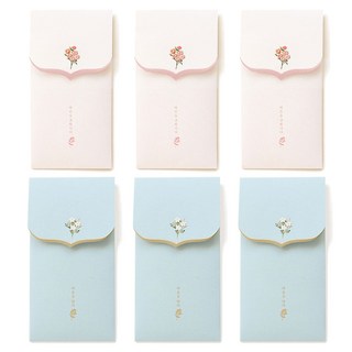 꽃단아 축하봉투 2종 세트, 핑크 + 블루, 3세트