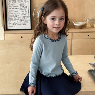 CONTIKIDS 女童果凍荷葉邊T恤