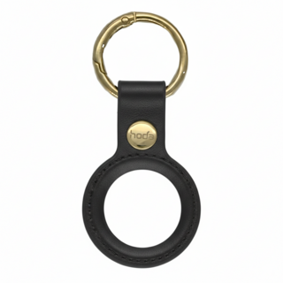 HODA 好貼 AirTag 真皮保護套, 黑色, 1個