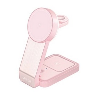 ASPOR 折疊多合一磁吸無線充電座，23W總輸出, 粉色, 1個