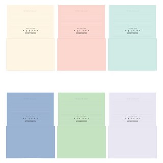 톡톡팬시 1000 마음속이야기 편지지 6종, 혼합색상, 1세트