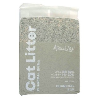 Altimate Pet 豆腐砂 活性碳貓砂 豆腐砂80% 膨潤土20% 6L, 活性碳, 1包