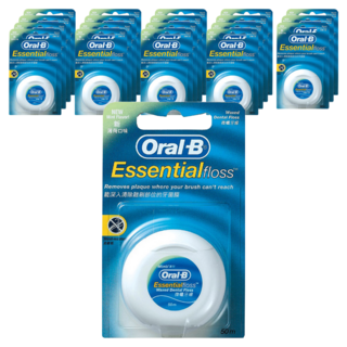 Oral-B 歐樂B 含蠟牙線 薄荷味, 50m, 1入, 20個