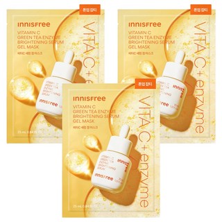 INNISFREE 台灣公司貨 維他命C淨亮精華果凍面膜, 3個, 1個裝