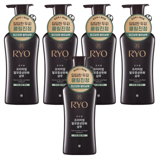 RYO 呂 蔘蘊菁萃頭皮賦活冷護洗髮精, 5瓶, 490ml