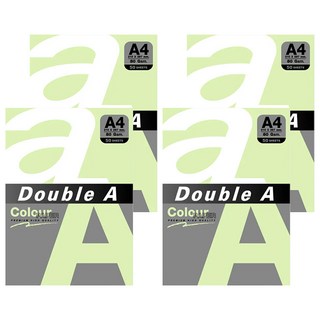 Double A 彩色影印紙，A4 尺寸，80 gsm，50 張, 4包