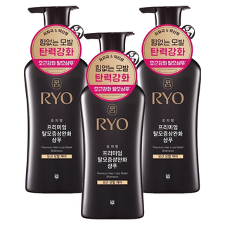 RYO 呂 蔘蘊菁萃頭皮賦活洗髮精, 3瓶, 490ml