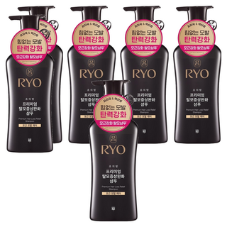 RYO 呂 蔘蘊菁萃頭皮賦活洗髮精, 6瓶, 490ml