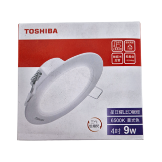 TOSHIBA 東芝 星日耀 LED崁燈 9W 6500K 4吋 晝光色, 1個