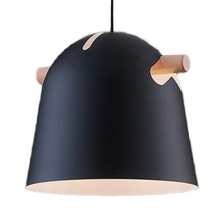 北歐風餐廳吊燈, 木色 + 深藍色