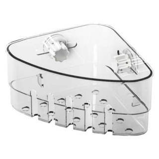 HOUDER 吸盤水槽轉角瀝水架, 透明色, 1個