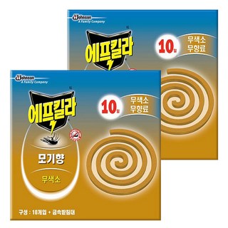 에프킬라 모기향 내추럴무향 10p, 2개