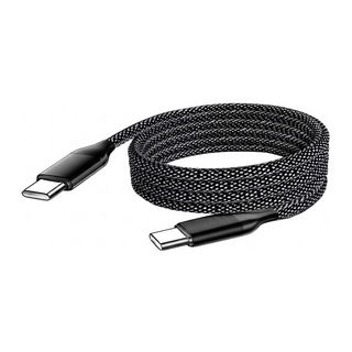 小麥購物 快充磁吸雙Type-C數據線 L1372 240W, 1個, 黑色, 2m