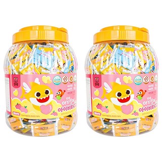 Taeyang Life Health 鯊魚寶寶維他命CD+鋅錠 500入, 水蜜桃口味, 650g, 2罐