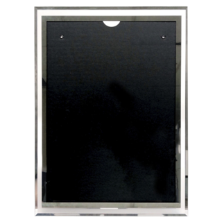 TRENY 玻璃獎狀證書相框 雙邊銀 可直立/橫躺擺放, 1個, A4