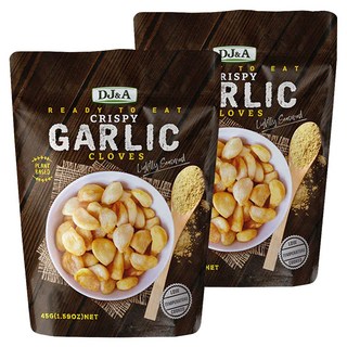 DJ&A 即食酥脆蒜瓣, 2包, 45g