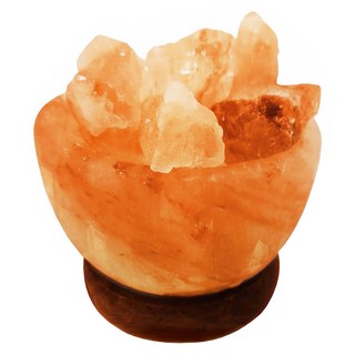 上手家居 聚寶盆鹽燈 小夜燈/招財擺飾/風水擺件 637g100*100*155 1入, 橘色