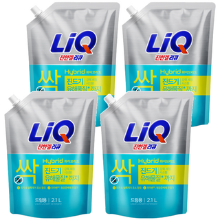 LIQ 去污環保洗衣精補充包 滾筒洗衣機用, 2.1L, 4包