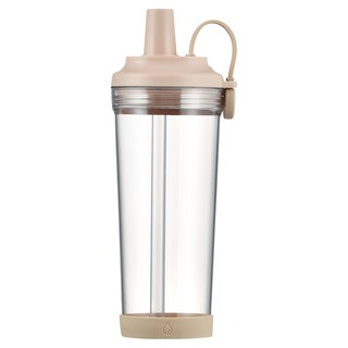 謙宏興業 磁吸手提大容量Tritan吸管杯, 1個, 奶茶色, 850ml