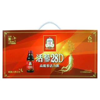 正官庄 活蔘28D 高麗蔘活力飲禮盒, 8瓶, 100ml, 1盒