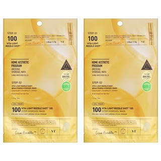 VT COSMETICS CICA 亮白微晶精華 2STEP水凝膠面膜, 2片, 1入