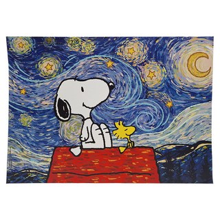 SNOOPY 史努比 史努比大師鉅作A3海報 星夜, 無框