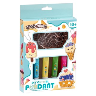 DIY 塗色吊飾 套裝 DIY水晶吊墜 蛋糕主題水晶膠雕刻 3歲以上, 甜點冰淇淋 多色, 1盒