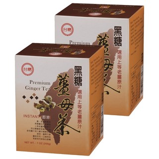 台糖黑糖薑母茶, 特選老薑母汁, 薑味濃郁, 冬季必備, 20g, 10包, 2盒