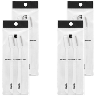 MERZY 修眉刀 2入 附安全保護蓋 不鏽鋼材質, 白色, 4包