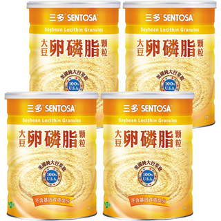 SENTOSA 三多 大豆卵磷脂顆粒 100%美國大豆萃取 不含基因改造成分, 300g, 4罐