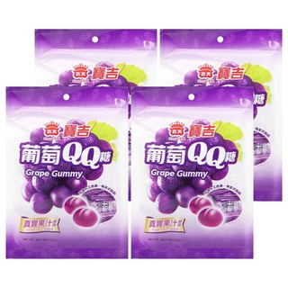 義美 寶吉果汁QQ糖 葡萄, 88g, 4袋