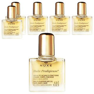 NUXE 巴黎歐樹 全效晶亮精華油 10ml - 臉部、身體、頭髮適用, 6瓶