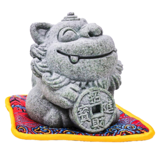富貴財寶 青砂石瑞獸擺件（萌財）, 5.5 x 5.5 x 5.9cm