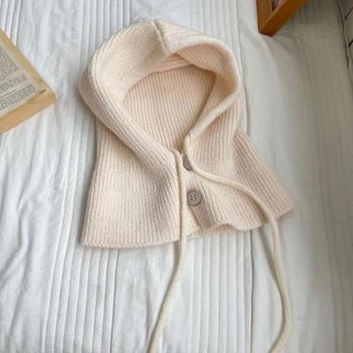 Paperments 冬季保暖巴拉克拉法帽連帽抽繩帽 23582, 1個, 象牙白