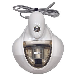 ikiiki 伊崎家電 塵蟎吸塵器 IK-VC8101 11Kpa超強吸力 UV紫外線溫風除濕多重過濾透明集塵盒, 白色