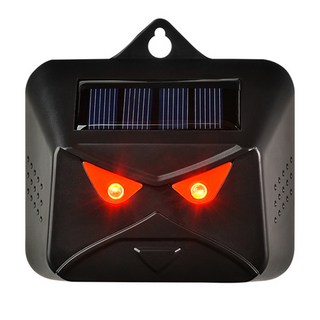 鷹眼太陽能紅外線動物驅逐器 黑色貓頭鷹, 100g, 1個