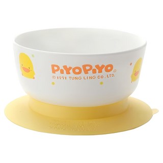 PiYOPiYO 黃色小鴨 幼兒學習碗, 微波爐專用餐具, 重量輕,不易摔破, 適合孩童使用, 黃色, 1個