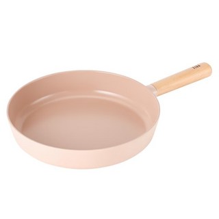 NEOFLAM FIKA系列 鑄造不沾平底鍋 不沾塗層 IH電磁爐 適用 粉色 1135g, 28cm, 1個
