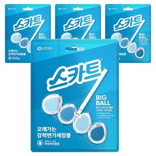 Scott 可麗舒 金百利 持久水漾沐浴香強力馬桶清潔球, 60g, 4個